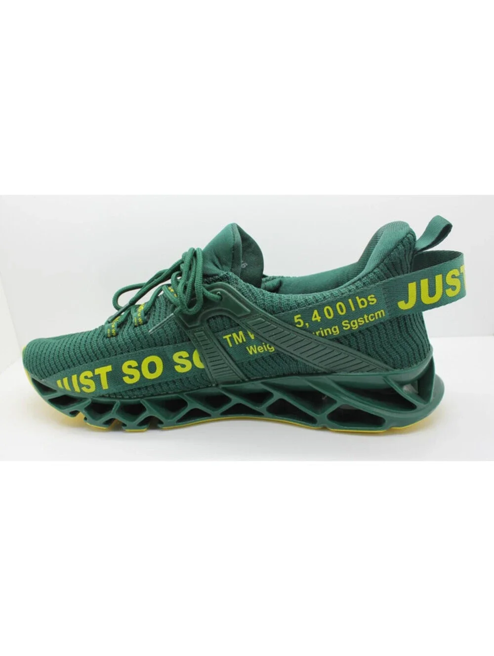 Just So So Men's Blade Running Shoes Green Yellow Athletic Sneakers Size 12